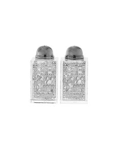 Jerusalem Crystal Silver Salt and Pepper Shaker