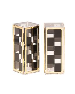 Black & Clear Lucite Salt & Pepper Shakers