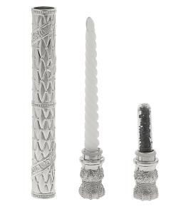 Silver Plated Havdalah Candle Holder and Spice Box