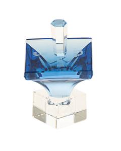 Optic Blue Crystal Dreidel