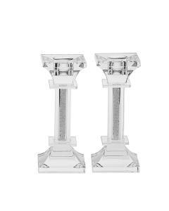 Candle Sticks Crystal and Silver