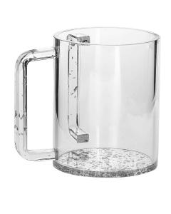Wash Cup Silver Lucite