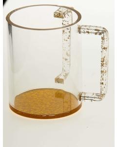 Wash Cup Gold Lucite