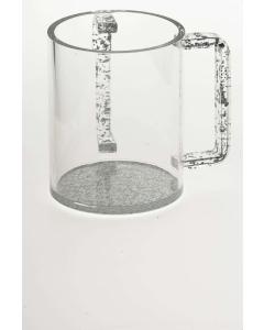 Wash Cup Silver Lucite
