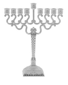 Opulant Silver Plated Menorah - Small