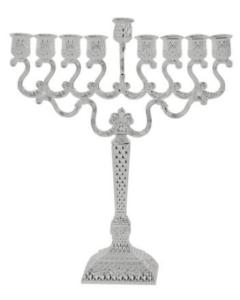 Opulant Silver Plated Menorah