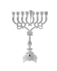 Menorah Silver Plated Filigree 16"  H