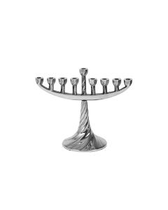 Nickel Swirl Menorah