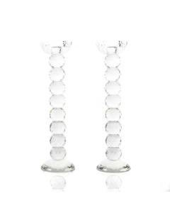 Crystal Ball Candlesticks - 12"