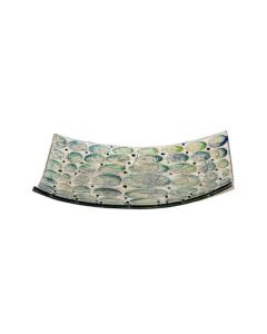 Blue/Green Matzah Plate - Glass