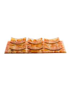 Amber/Citron Seder Plate - Glass