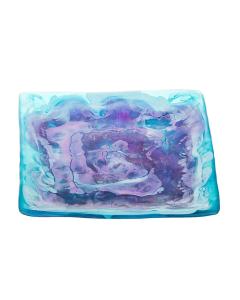 Matzah Plate - Resin Blueberry Ocean