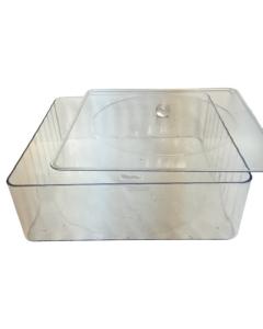 Square Lucite Matzah Box with Cover- Large