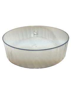 Lucite Round Matzah Box with Cover Large (P-MBXL)