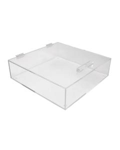 Lucite Matzah Box - Square - Clear