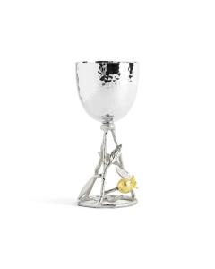 Pomegranate Silver & Gold Kiddish Cup