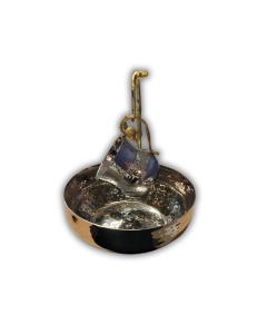 Hammered Silverplated Mayim Achronim - Pomegranate Design