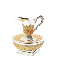 Silverplate Mayim Achronim-Filigree-Gold