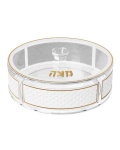 Diamond Leatherite Round Matzah Box