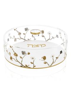 Ornate Garden Round Matzah Box