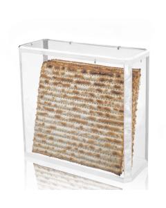 Stand Up Square Lucite Matzah Box