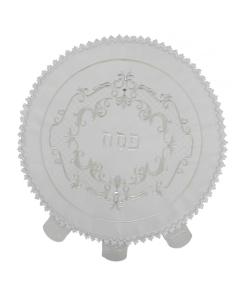 Matzah Cover Satin Round with Heavy Plastic