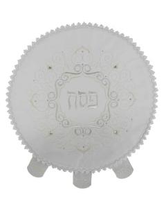 Matzah Cover Satin Round with Heavy Plastic 19 Inch