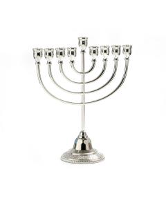 Silver Plated Metal Classic Large Menorah - 13.6" Tall