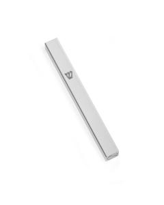 White Aluminum Mezuzah with Silver "Shin"
