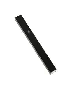 Black Aluminum Mezuzah with Black "Shin"