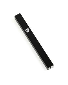 Black Aluminum Mezuzah with Silver "Shin"