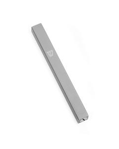 Gray Aluminum Mezuzah with Silver "Shin"