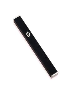 Dark Grey Glitter Aluminum Mezuzah with Nickel Shin - 5.9" Tall