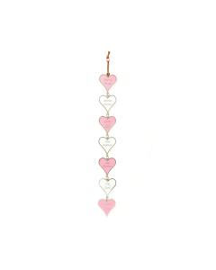 7 Blessing Heart Bracelet (Pink and White)