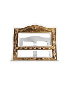 White Wood & Gold Tabletop Shtender