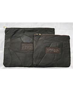 Genuine Leather Talis & Tefilin Bag - Brown