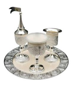 HAVDALA SET FILIGREE W/WHITE ENAMEL