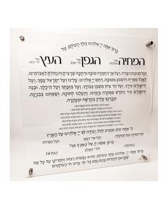 Lucite Al Hamichya Wall Plaque-Edot Mizrach-18" x 18"
