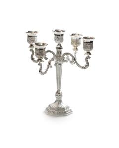 5-branch Silver-Plated Candelabra