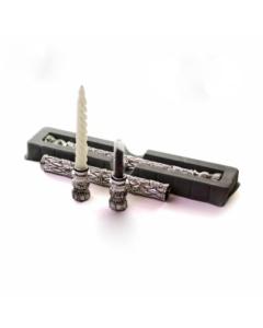 Silver-Plated Havdalah Candle and Besamim Holder