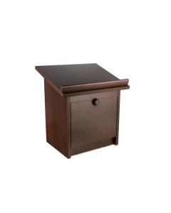 Table Top Wood Shtender with Combination Lock - Brown Walnut
