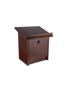 Table Top Wood Shtender with Combination Lock - Mahagony