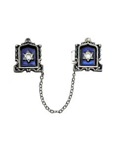Silver-Plated Star of David Talis Clips