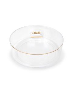 Acrylic Pesach Matzah Box - Gold