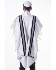 Wool Tallis - A"Y - Size 55 (Black - Thin)