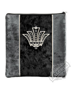 Talis Bag #890 Black Velvet & Silver Embroidery