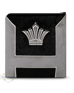 Talis Bag #920 Black Velvet & Silver Embroidery