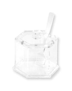 Lucite Honey Dish - Hexagon (Clear)