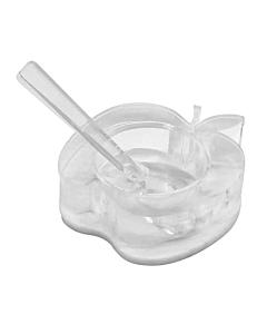 Apple-Shaped Lucite Honey Dish (Marble)