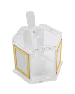 Hexagonal Lucite Honey Dish w/ Spoon